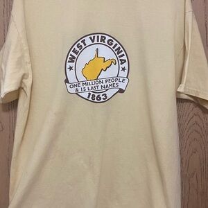 West Virginia T-Shirt  One Million People & 15 Last Names Gildan Heavy Cotton